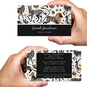 African Tribal Animals Business Card