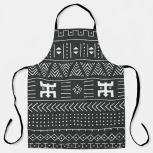 African Tribal Art: Geometric Black & White Apron