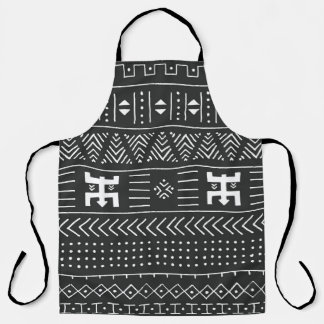 African Tribal Art: Geometric Black & White Apron