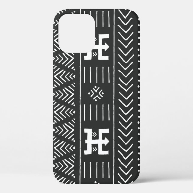 African Tribal Art: Geometric Black & White Case-Mate iPhone Case (Back)