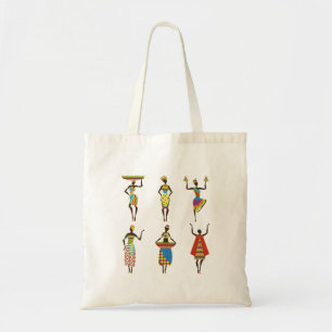 African Tribal art ladies colourful ethnic fashion Tote Bag
