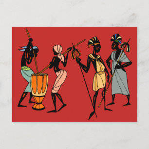 African tribal art postcards