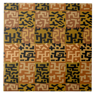 African Tribal BaKuba Tile
