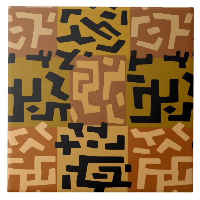 African Tribal BaKuba Tile (Front)
