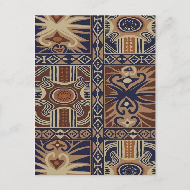 African Tribal Contemporary Collage Postcard (Front)
