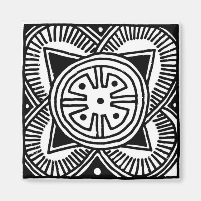 African Tribal Design Magnet (Front)