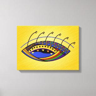 African Tribal Eye Canvas Print