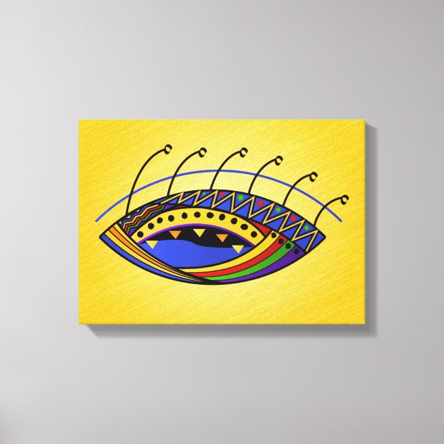 African Tribal Eye Canvas Print (Front)