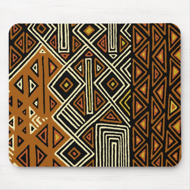 African Tribal Kuba Design Mouse Pad (Front)