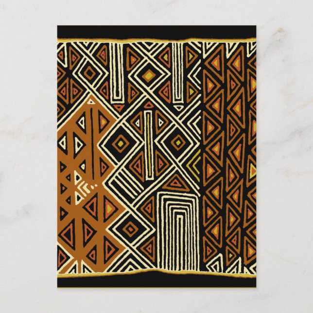 African Tribal Kuba Design Postcard (Front)