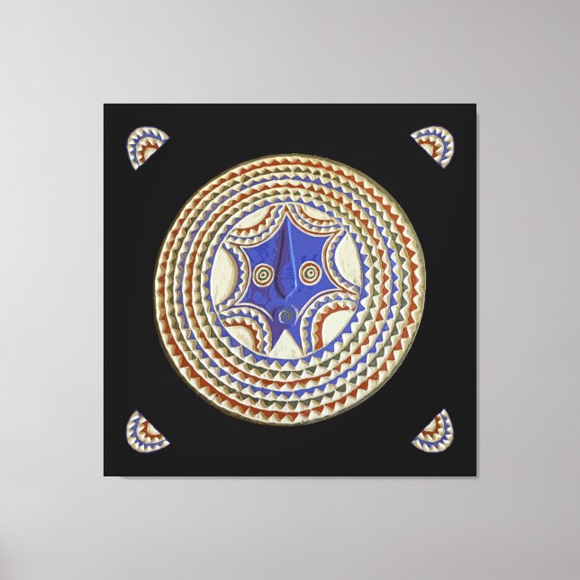 African Tribal Mask Canvas Print (Front)