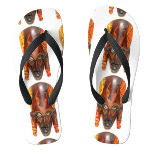 african tribal mask design jandals