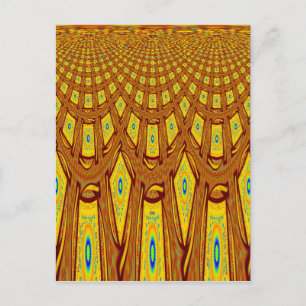 African Tribal Motif Postcard