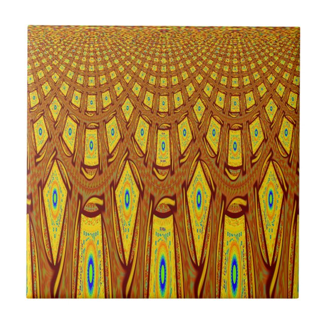 African Tribal Motif Tile (Front)