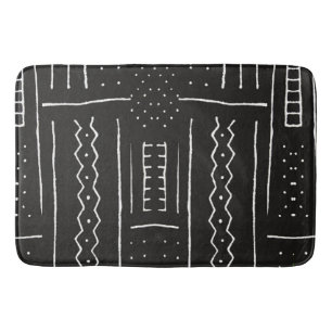 African Tribal  Mud Cloth  Pattern Bath Mat