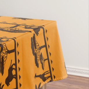 African Tribal pattern Animal dining tablecloth