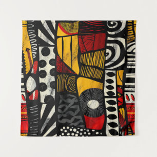 African Tribal Pattern Art Tapestry