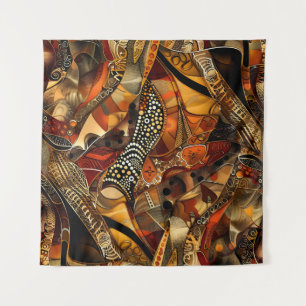 African Tribal Pattern Art Tapestry