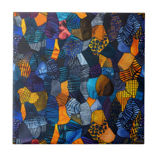 African Tribal Pattern Ceramic Tile