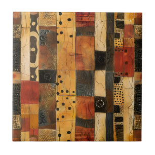 African Tribal Pattern Ceramic Tile