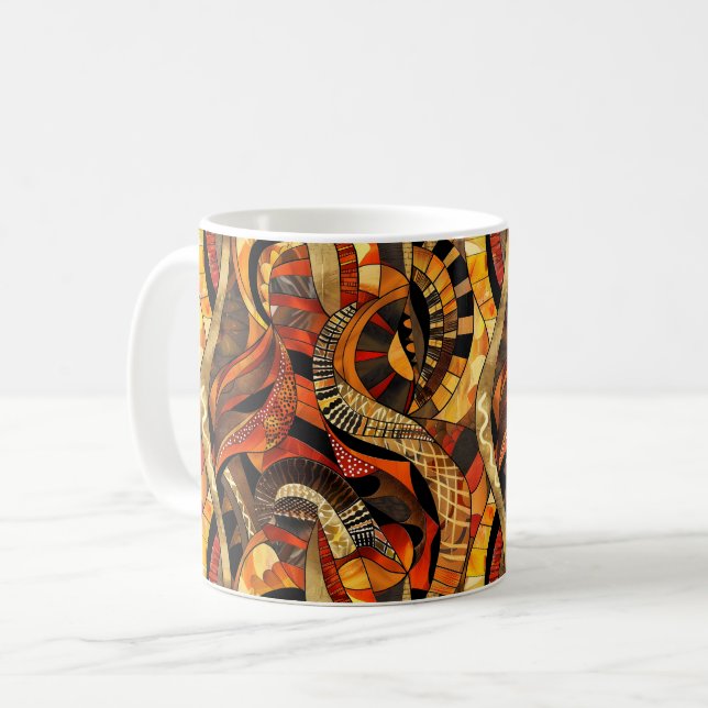 African Tribal Pattern Coffee Mug (Front Left)