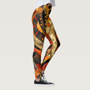 African Tribal Pattern Leggings