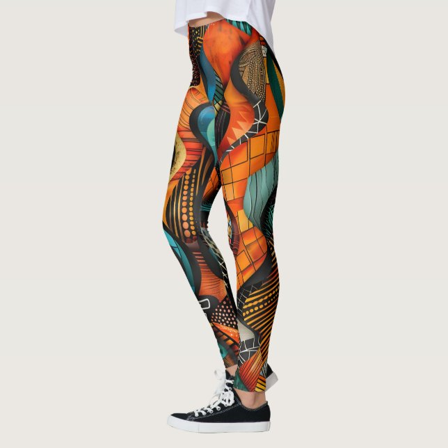 African Tribal Pattern Leggings (Left)
