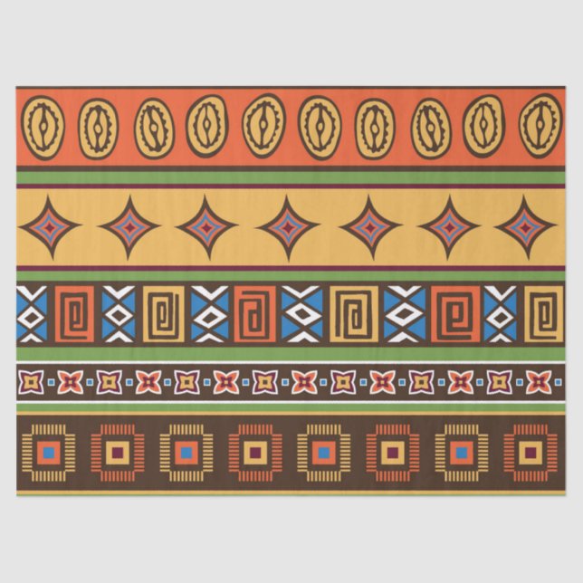 African Tribal pattern party tissue paper (Front)