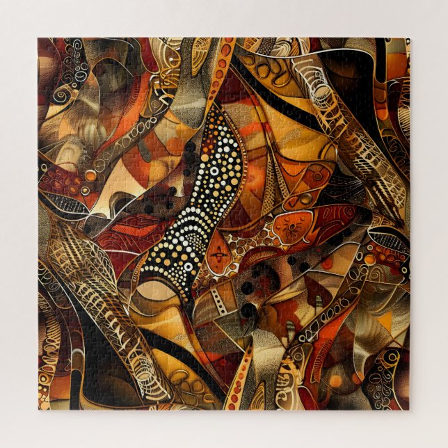 African Tribal Pattern Puzzle (Vertical)