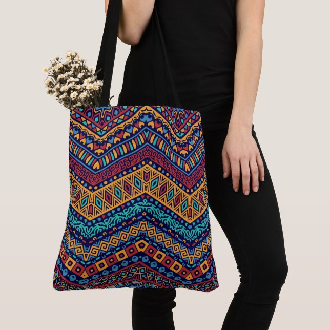 African Tribal Pattern Tote Bag (Close Up)