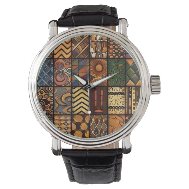 African Tribal Pattern Watch (Front)