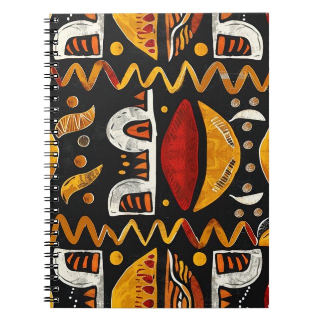 African Tribal Print Notebook (Front)