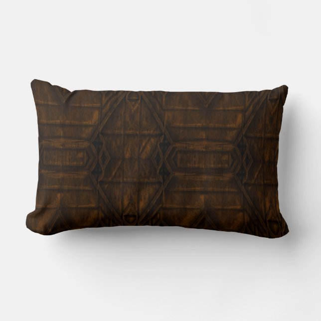 African Tribal Pyramid Design Lumbar Cushion (Front)