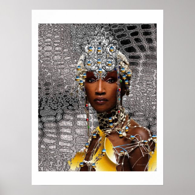 African Tribal Queen  Poster (Front)