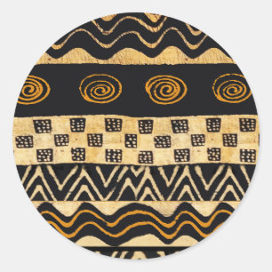 African Tribal Shaman Design Classic Round Sticker