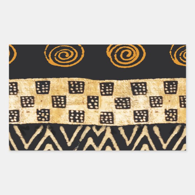 African Tribal Shaman Design Rectangular Sticker (Front)