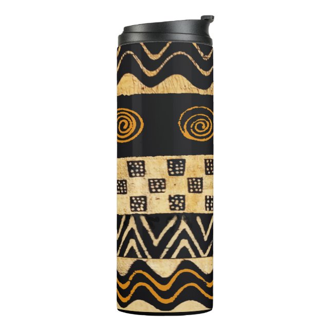 African Tribal Shaman Design Thermal Tumbler (Rotated Left)