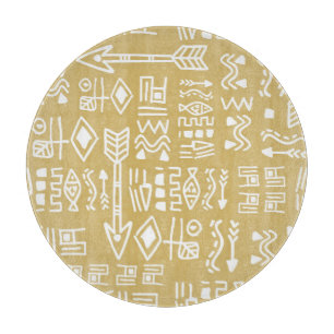 African Tribal Stripes: Bohemian Egyptian Seamless Cutting Board