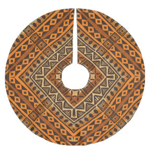 African tribal textile: ethnic style. brushed polyester tree skirt