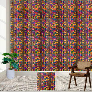 African Tribal Tile - Bold and Colourful