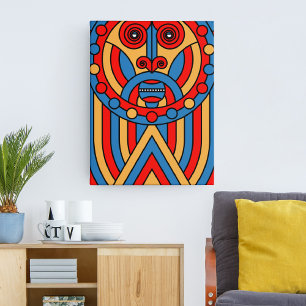 african tribal warrior canvas print