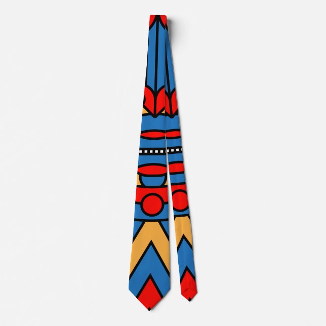 african tribal warrior tie (Front)