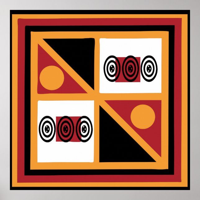 african tribe ornate pattern poster (Front)