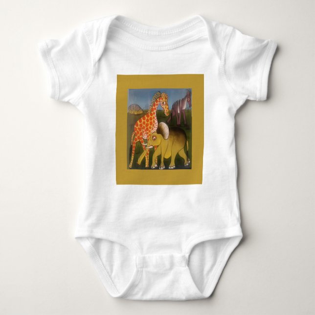 African Trio Art Print Baby Bodysuit (Front)