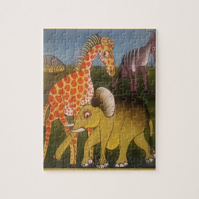 African Trio Art Print Jigsaw Puzzle (Vertical)