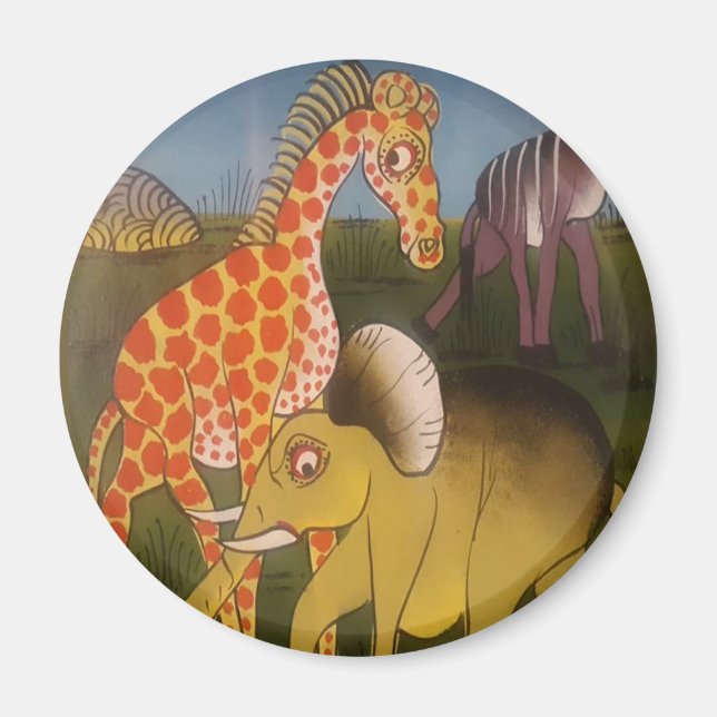 African Trio Art Print Magnet (Front)