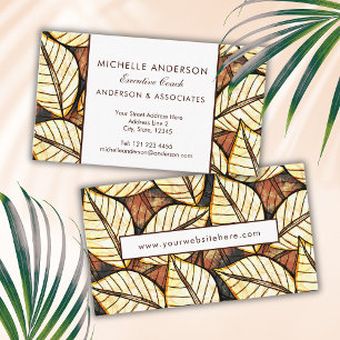 African Tropical Leaves Executive Chic Business Card