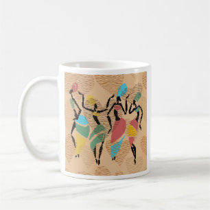 African valentines dance, african ladies pattern coffee mug