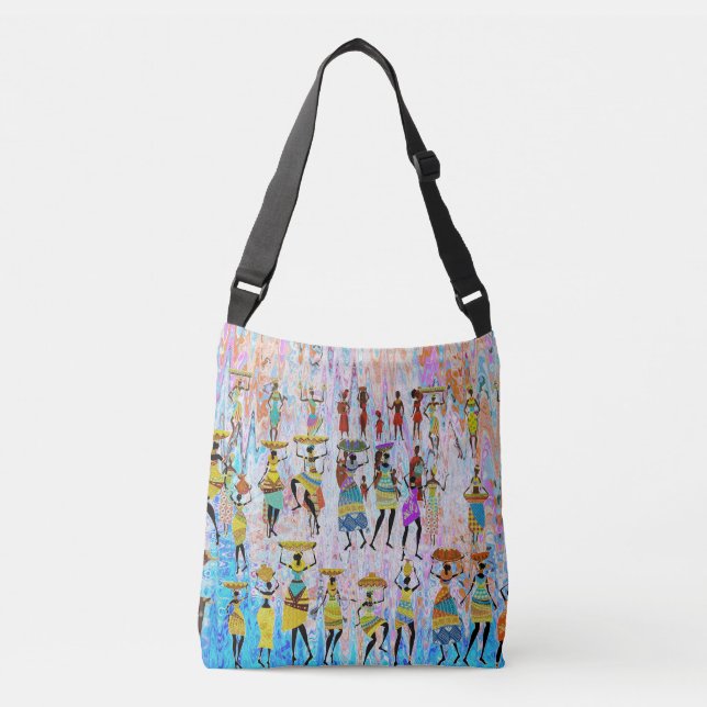 African Village Crossbody Bag (Front)