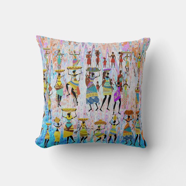 African Village Cushion (Front)